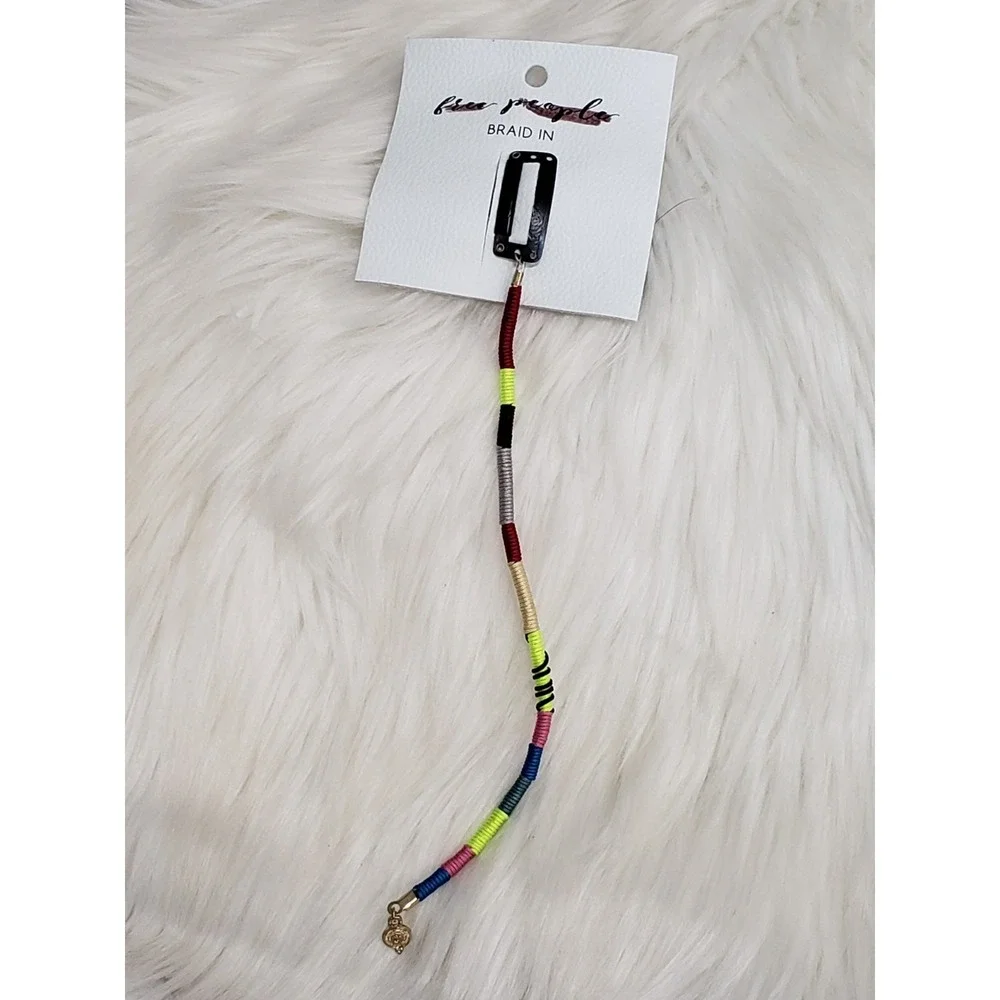NEW Free People Hair Braid In Extension Accessory COLORFUL RAINBOW BOHO FESTIVAL